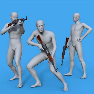 Click here to see preview images for "R3d Assault Rifles and Poses for Genesis 8 Males and Females" R3d Assault Rifles and Poses for Genesis 8 Males and Females