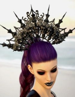 Skull and Roses Headdress