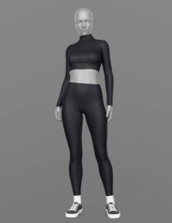 Leggings Long Sleeve Top Sneakers Socks 2v G8 Female