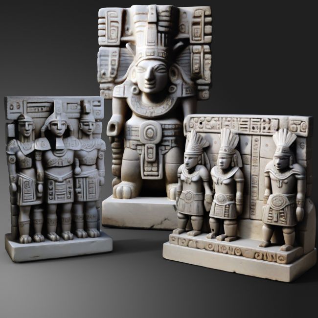 Click here to see preview images for "Mesoamerican Statues 2" Mesoamerican Statues 2