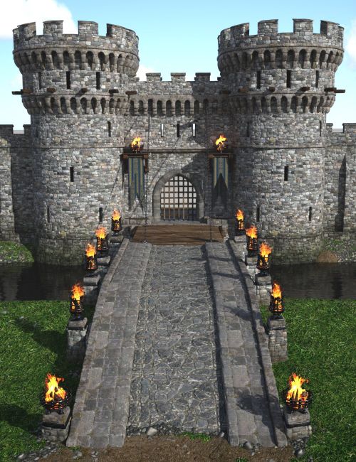 Click here to see preview images for "Medieval Castle Gatehouse" Medieval Castle Gatehouse
