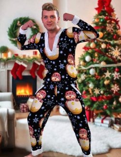 JMR dForce Christmas Jumpsuit for Genesis 9 and 8 Male