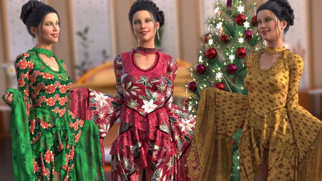 Click here to see preview images for "DA-MerryChristmas for dForce Starfall for Genesis 9 and 8 Female by -Wolfie-" DA-MerryChristmas for dForce Starfall for Genesis 9 and 8 Female by -Wolfie-