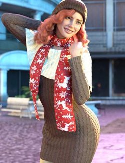 dForce Cinnamon Outfit for Genesis 9 and Genesis 8 Female