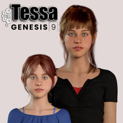 Click here to see preview images for "BG3D Tessa for Genesis 9" BG3D Tessa for Genesis 9