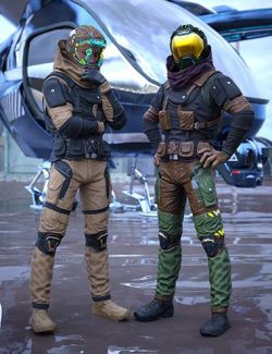 dForce Combat Pilot Outfit Texture Add-On