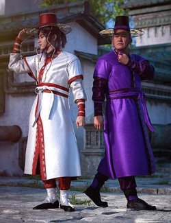 dForce Hanbok Warrior Outfit Texture Add-On