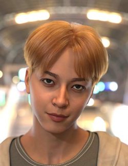 dForce Mid Part Waves Hair for Genesis 9