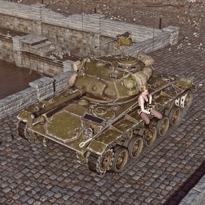 Click here to see preview images for "M24DK Chafee Tank WT for Daz3D" M24DK Chafee Tank WT for Daz3D