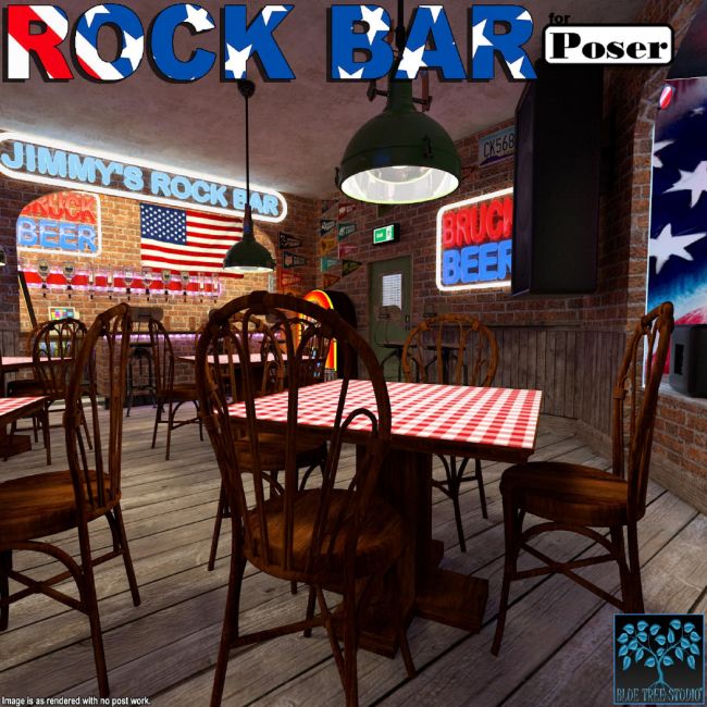 Click here to see preview images for "Rock Bar for Poser" Rock Bar for Poser