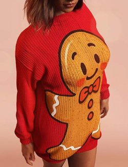dForce M8 Xmas Sweater Dress for Genesis 9