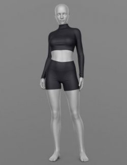 Sports Shorts and Long Sleeve Top G8 Female