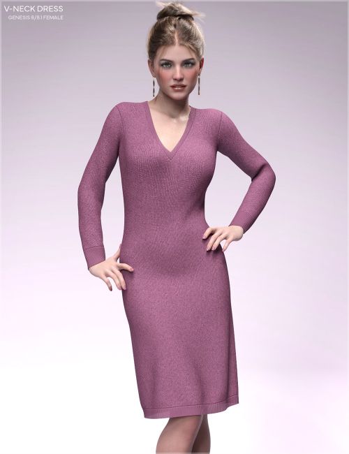 Click here to see preview images for "dForce CGI V-neck Dress for Genesis 8/8.1 Female" dForce CGI V-neck Dress for Genesis 8/8.1 Female