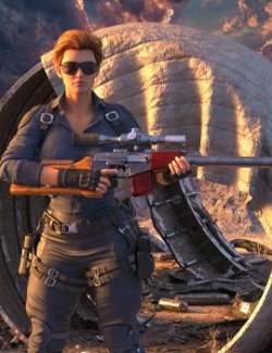 Silent Sniper Rifle Vintorez for Daz Studio