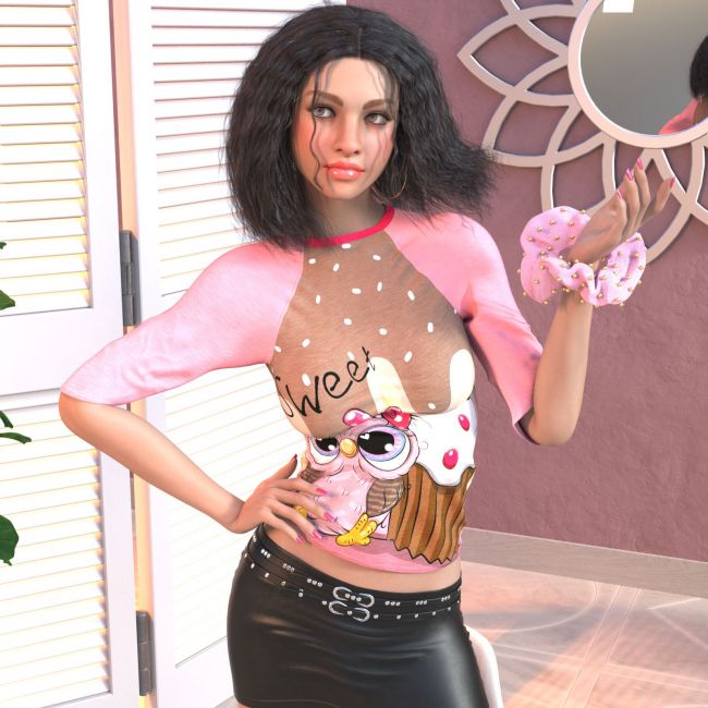 Click here to see preview images for "DA-SweetHeart for dForce 3 Quarter Sleeve Top by Sveva" DA-SweetHeart for dForce 3 Quarter Sleeve Top by Sveva