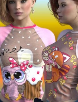 DA-SweetHeart for dForce 3 Quarter Sleeve Top by Sveva