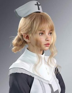 dForce Double Spiral Bun Hair for Genesis 9