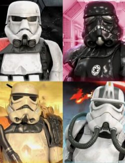 Stormtroopers Bundle for Genesis 8 & 9 Males + Weapons