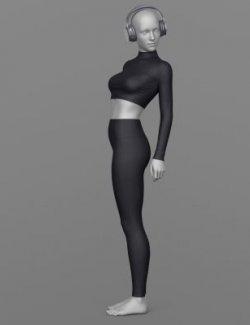 Leggings Long Sleeve Top Headphones G8 Female