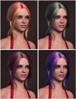 dForce Strand-Based Romantic Middle Parting Ponytail Hair Color Expansion