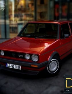 Volkswagen Golf GTI 1983 for Daz Studio