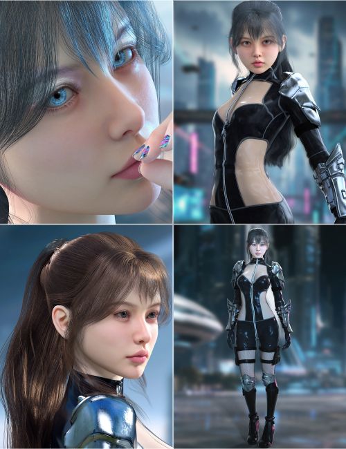Click here to see preview images for "Vo Misao and Young HD Character, Hair, and Armour for Genesis 9 Bundle" Vo Misao and Young HD Character, Hair, and Armour for Genesis 9 Bundle