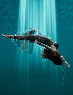 Underwater Grace Poses For Genesis 9 Feminine