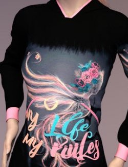 DA-SweetHeart for dForce Cutie Hoodie Dress by lilflame