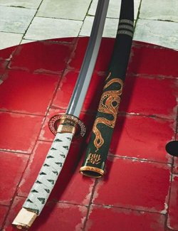 Akai Defender: Katana and Zaya Props