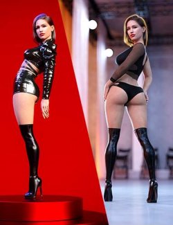 Z Petite Model Shape and Pose Mega Set for Genesis 9 and 8 Female