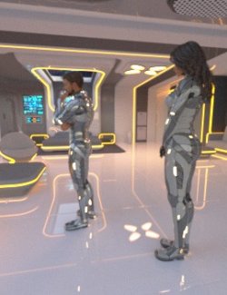 AJ Futuristic Interior For Daz Studio