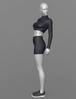 Sports Shorts Long Sleeve Top Sneakers 2v G8 Female