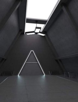 Dystopian Hall Scene