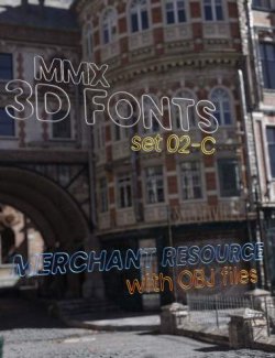 MMX 3D Fonts 02-C Merchant Resource