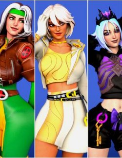 Fortnite Girl Pack 01 for Genesis 8 Female