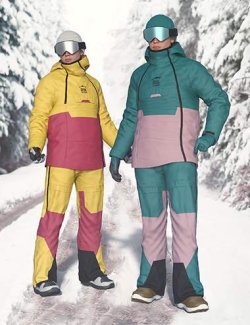 dForce Snowboard Outfit for Genesis 9 Texture Add-On