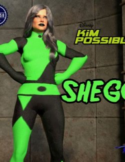 Lyko3D Disney Shego Outfit for G8F