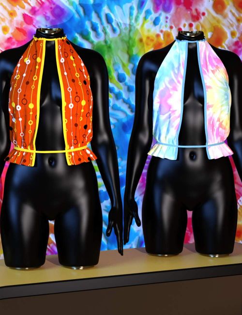 Click here to see preview images for "3DLoki Groovy for Tease Halter Top" 3DLoki Groovy for Tease Halter Top