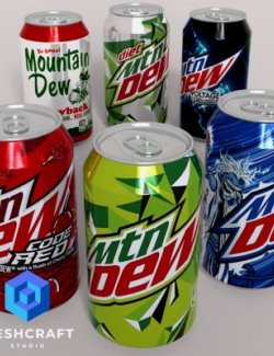 Mountain Dew Soda Can Pack Material Collection