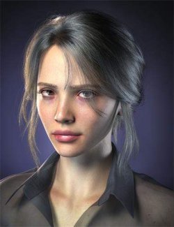 dForce Strand-Based FE Messy Updo Hair for Genesis 9,8 and 8.1