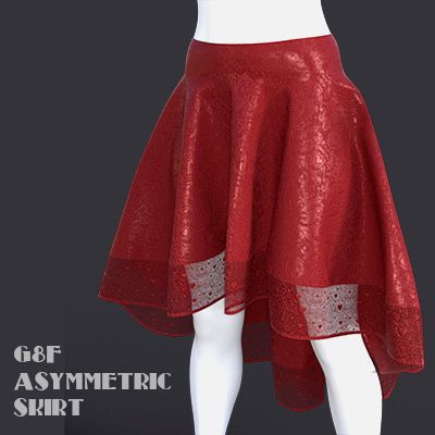 Click here to see preview images for "G8F Asymmetric Skirt" G8F Asymmetric Skirt