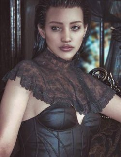 dForce CB After Dark Neck Shawl For Genesis 9