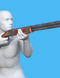 R3D Beretta Double Barrel Shotgun Prop for Daz3D Free