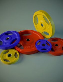 Barbell Weight Plates Set Props Daz