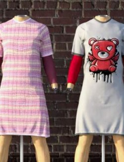 3DL Everyday for dForce Lil Double Sleeve Dress G8F