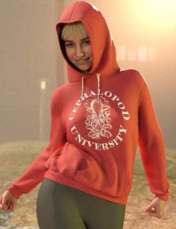 dForce CeeCee Basics 07 Hoodie for Genesis 9 and Genesis 8 Female