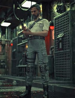 KuJ Urban Mercenary Gun Prop and Poses for Genesis 9