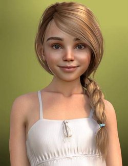 Paige Side-Braid Hair for Genesis 9
