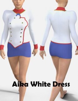 Aika White Dress for Genesis 8 Female