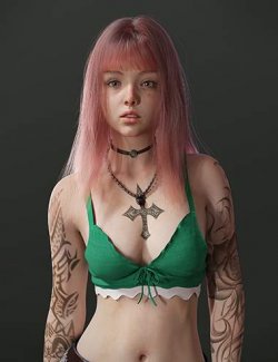 dForce Casual Bangs Hair for Genesis 9